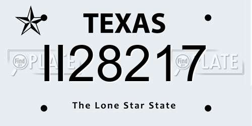 II28217 Texas License Plate