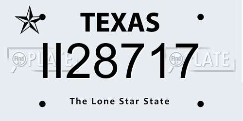 II28717 Texas License Plate