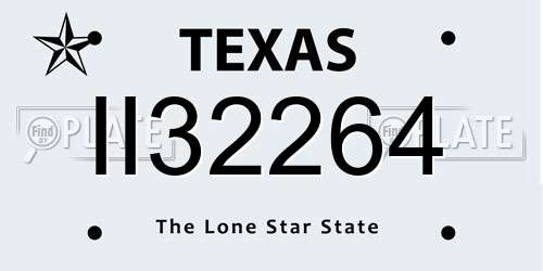 II32264 Texas License Plate