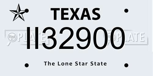II32900 Texas License Plate