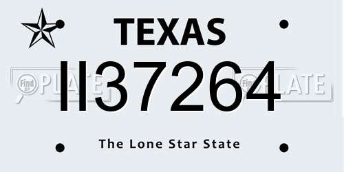 II37264 Texas License Plate