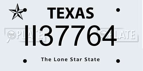 II37764 Texas License Plate