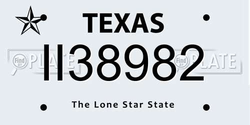 II38982 Texas License Plate
