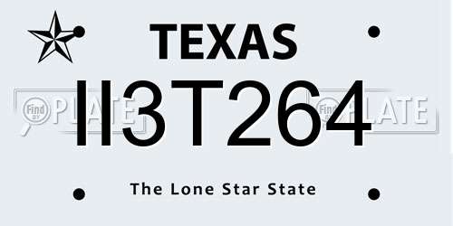 II3T264 Texas License Plate