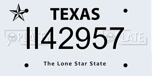 II42957 Texas License Plate