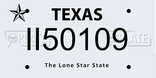 II50109 Texas License Plate