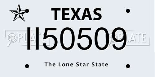 II50509 Texas License Plate