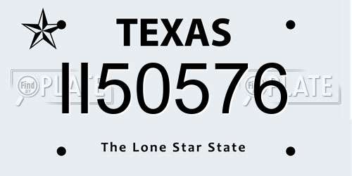 II50576 Texas License Plate