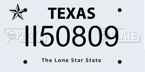 II50809 Texas License Plate