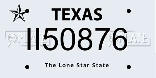 II50876 Texas License Plate