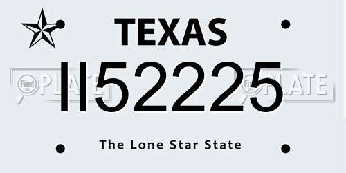 II52225 Texas License Plate