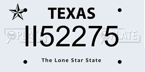 II52275 Texas License Plate