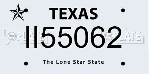 II55062 Texas License Plate