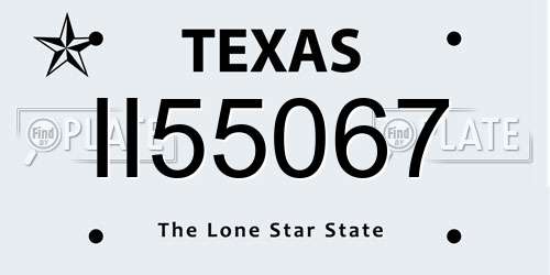 II55067 Texas License Plate