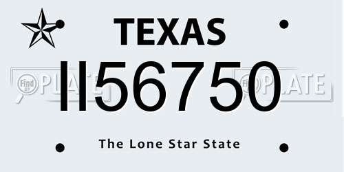II56750 Texas License Plate