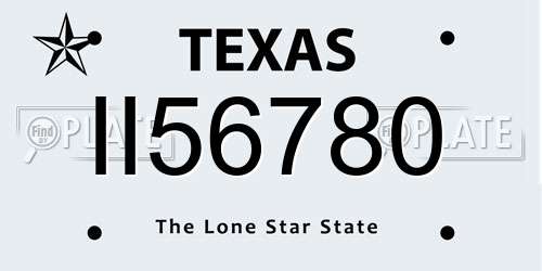 II56780 Texas License Plate