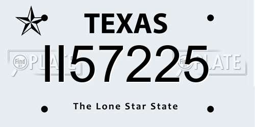 II57225 Texas License Plate