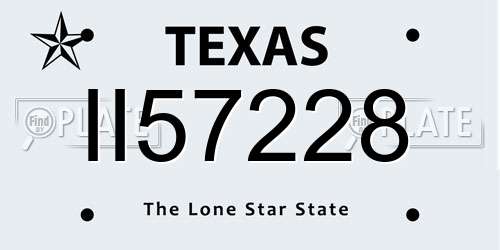 II57228 Texas License Plate