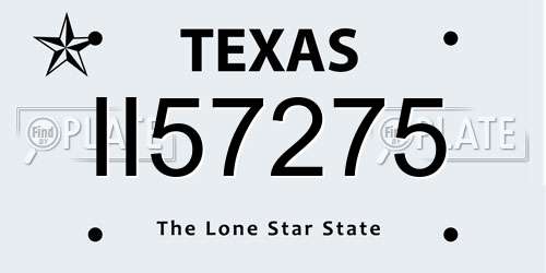 II57275 Texas License Plate