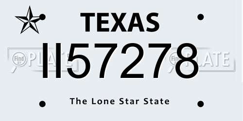 II57278 Texas License Plate