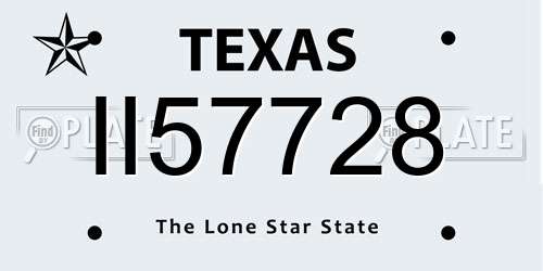 II57728 Texas License Plate