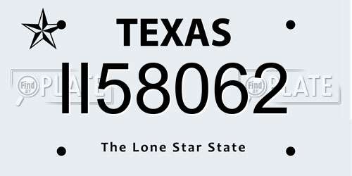 II58062 Texas License Plate