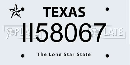 II58067 Texas License Plate