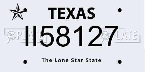 II58127 Texas License Plate