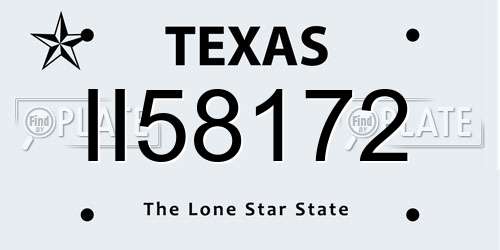 II58172 Texas License Plate