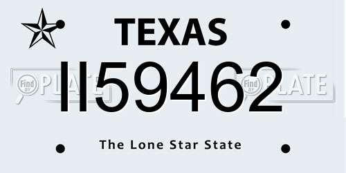 II59462 Texas License Plate