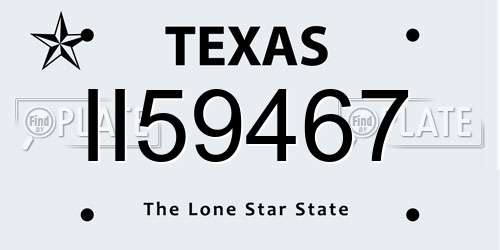 II59467 Texas License Plate