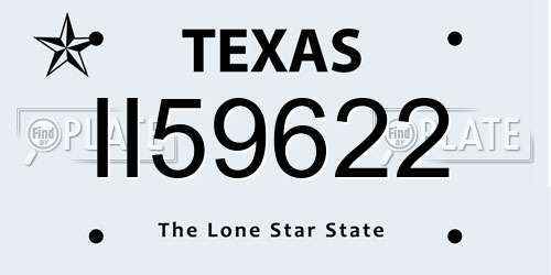 II59622 Texas License Plate