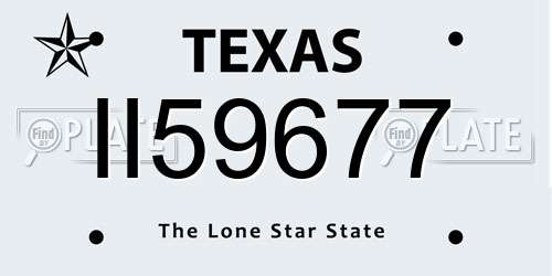 II59677 Texas License Plate