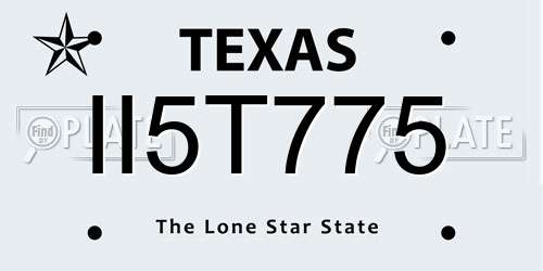 II5T775 Texas License Plate