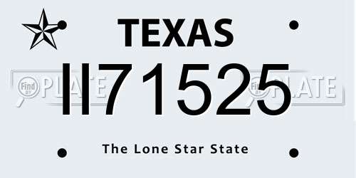 II71525 Texas License Plate