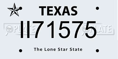 II71575 Texas License Plate