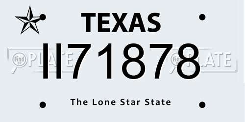 II71878 Texas License Plate