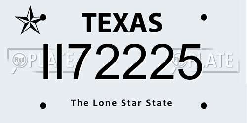 II72225 Texas License Plate