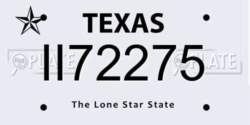 II72275 Texas License Plate