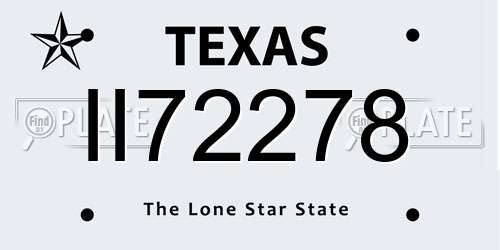 II72278 Texas License Plate