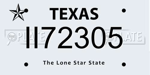 II72305 Texas License Plate