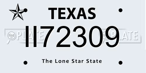 II72309 Texas License Plate