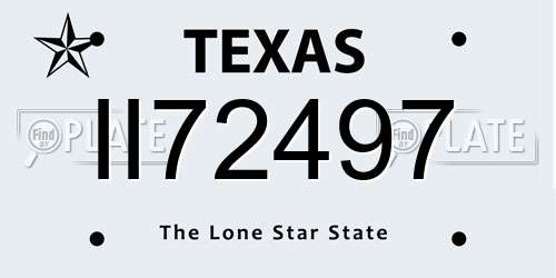 II72497 Texas License Plate
