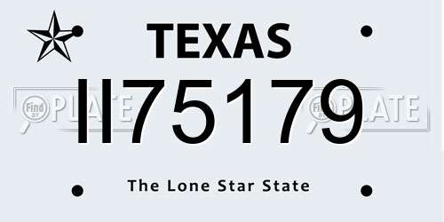 II75179 Texas License Plate