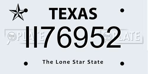II76952 Texas License Plate