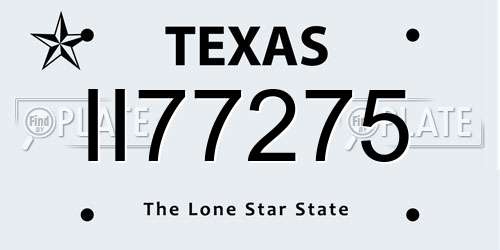 II77275 Texas License Plate