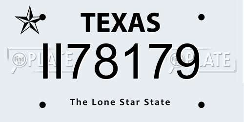 II78179 Texas License Plate
