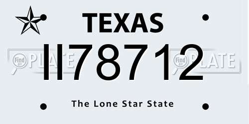 II78712 Texas License Plate