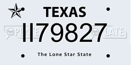 II79827 Texas License Plate