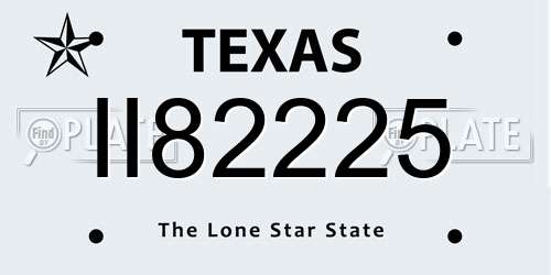 II82225 Texas License Plate